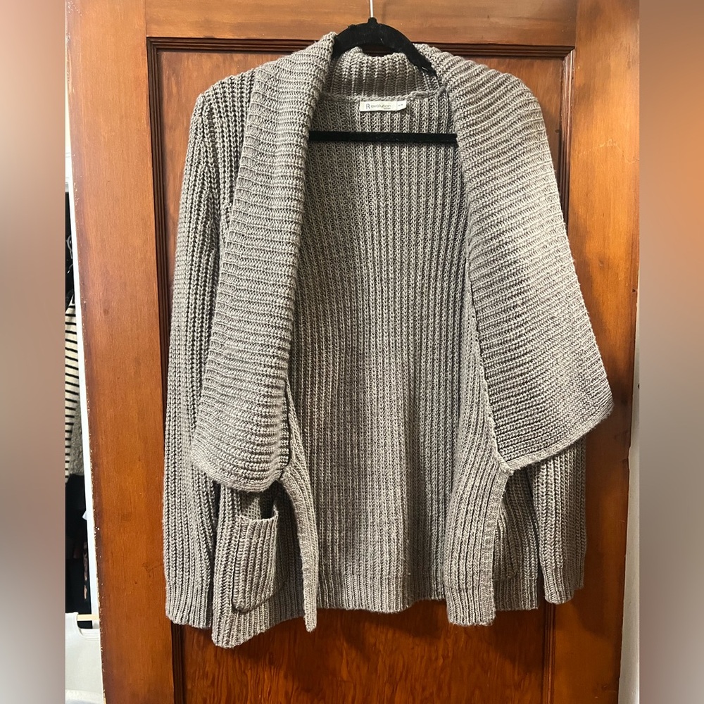 Cozy Ricki’s Tan Women's Cardigan Sweater EUC